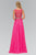 Elizabeth K - GL1131 Bateau Illusion Bejeweled Chiffon Gown Special Occasion Dress