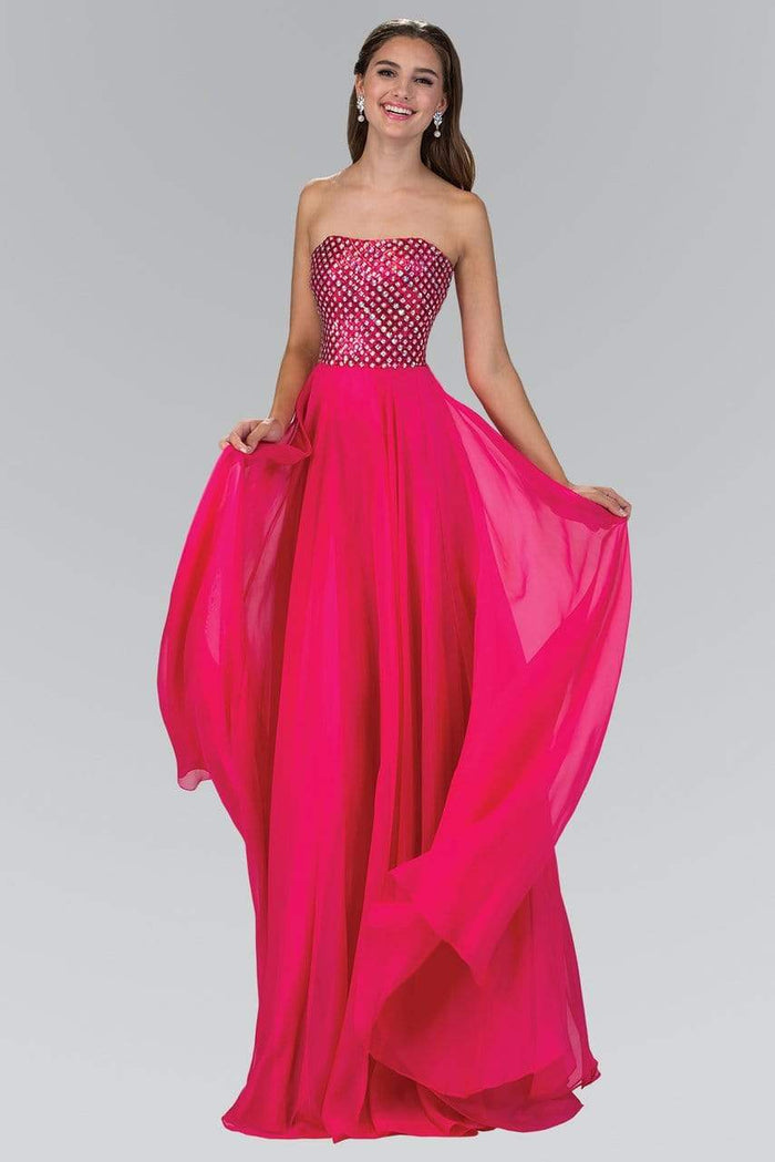 Elizabeth K - GL1146 Jewel Accented Sweetheart Gown Special Occasion Dress XS / Fuchsia
