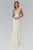 Elizabeth K - GL1151 Jewel Accented Sweetheart Chiffon Dress Special Occasion Dress XS / Cream