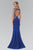 Elizabeth K - GL1306 Bead Embellished Boat Neck Jersey Gown Special Occasion Dress