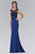 Elizabeth K - GL1380 Embellished Scoop Neck Jersey Gown Special Occasion Dress XS / Royal Blue