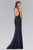 Elizabeth K - GL1383 Beaded High Neck with Open Back Gown Special Occasion Dress