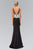 Elizabeth K - GL1384 Bead and Sequin Embellishment V-Neck Gown Special Occasion Dress