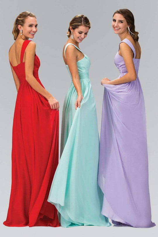 Elizabeth K - GL1386 Sleeveless Shoulder Straps Chiffon Long Dress