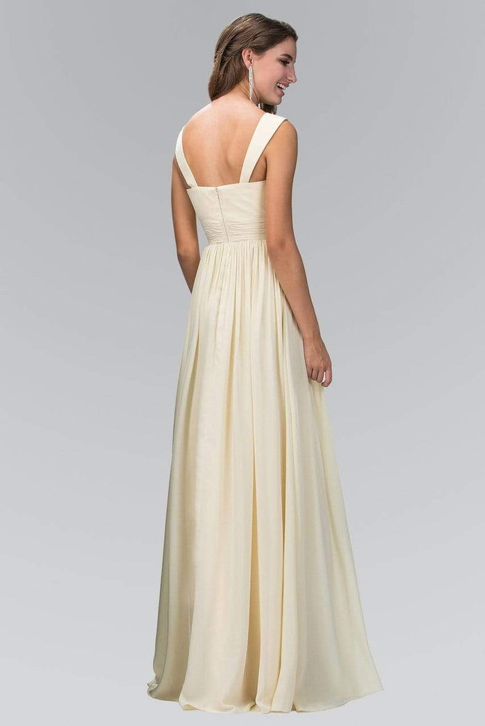 Elizabeth K - GL1386 Sleeveless Shoulder Straps Chiffon Long Dress Bridesmaid Dresses XS / Champagne