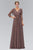 Elizabeth K - GL1397 Lace V-Neck A-Line Gown with Bolero Special Occasion Dress XS / Mocha