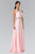 Elizabeth K - GL1460 Sleeveless Beaded Lace Long Dress Bridesmaid Dresses XS / Blush