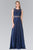 Elizabeth K - GL1460 Sleeveless Beaded Lace Long Dress Bridesmaid Dresses XS / Navy