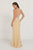 Elizabeth K - GL1507 Illusion Tonal Beaded Jersey Sheath Gown Special Occasion Dress