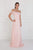 Elizabeth K - GL1521 Off Shoulder Lace Bodice Chiffon A-Line Gown Bridesmaid Dresses