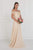 Elizabeth K - GL1521 Off Shoulder Lace Bodice Chiffon A-Line Gown Special Occasion Dress XS / Champagne