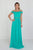 Elizabeth K - GL1522 Draped Cowl Back A-Line Chiffon Gown Bridesmaid Dresses XS / Tiffany