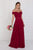 Elizabeth K - GL1523 Off Shoulder Twisted Bodice Chiffon Gown Bridesmaid Dresses XS / Burgundy