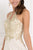 Elizabeth K - GL1526 Lace Embellished High Neck Chiffon Gown Bridesmaid Dresses