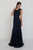 Elizabeth K - GL1529 Scoop Appliqued Evening Dress Evening Dresses XS / Navy