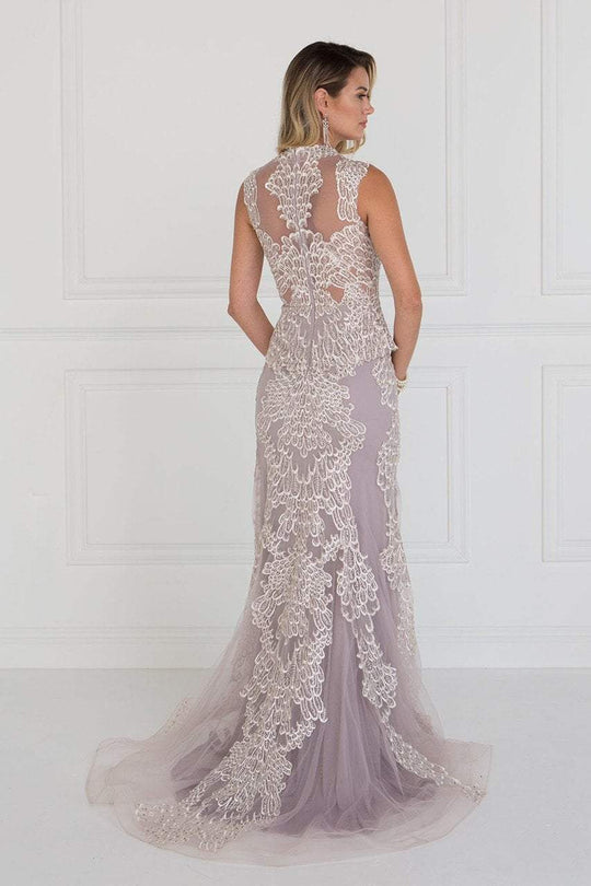 Elizabeth K - GL1530 Embroidered Scoop Sheath Dress