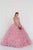 Elizabeth K - GL1554 Bejeweled Organza Ruffled Ballgown Special Occasion Dress