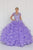 Elizabeth K - GL1555 Jeweled Ruffled Ballgown With Bolero Special Occasion Dress