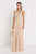 Elizabeth K - GL1564 Bedazzled Illusion Halter Chiffon A-line Dress Bridesmaid Dresses XS / Champagne
