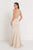 Elizabeth K - GL1568 Bedazzled Illusion Halter Sheath Dress Special Occasion Dress