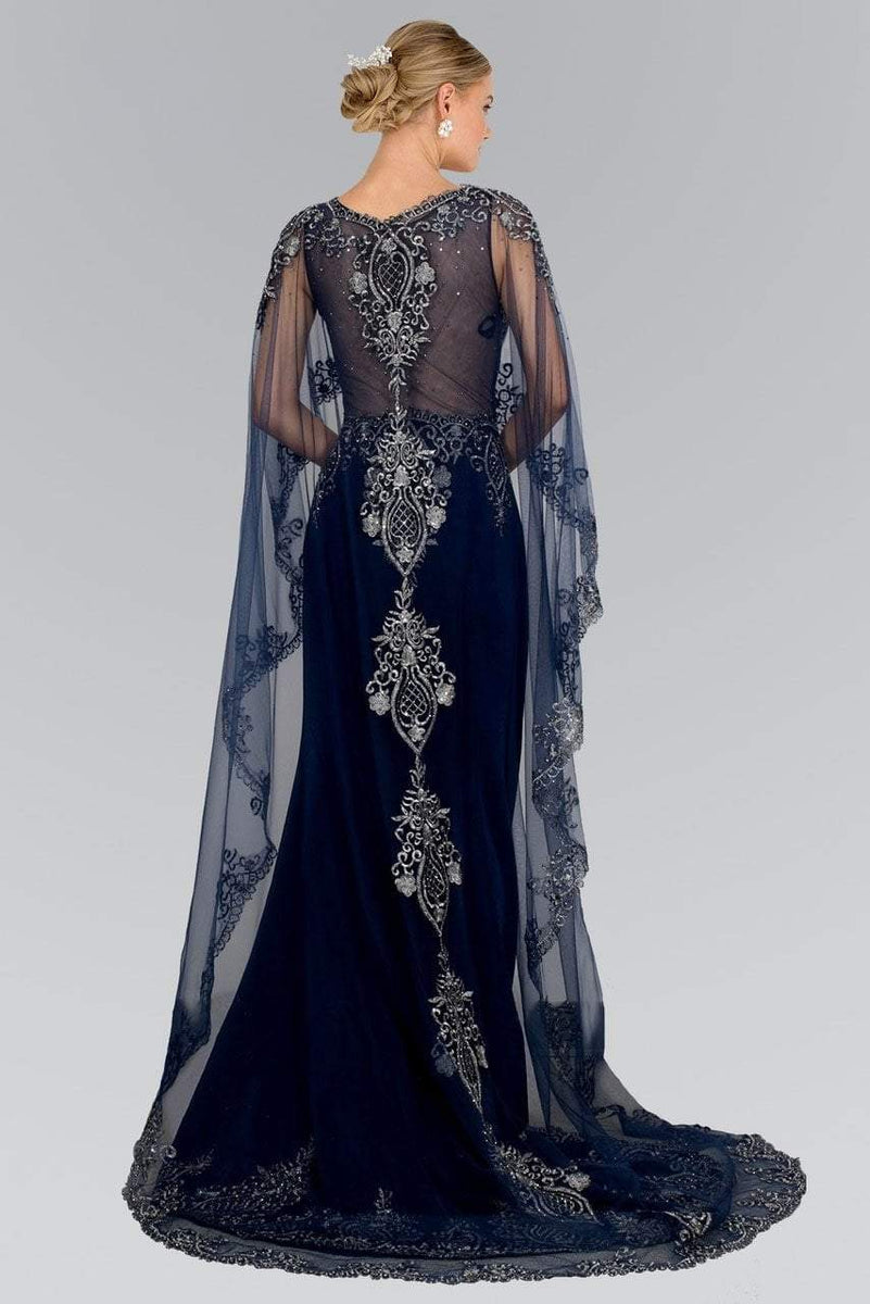 La Femme Gigi - Embellished Illusion Bateau Trumpet Dress 21318 - 1 pc Black/Nude In Size 4 Available main image 1