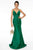 Elizabeth K - GL1815 Spaghetti Strap Draped Ornate Mermaid Dress Prom Dresses XS / Green