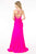 Elizabeth K - GL1816 Ruched-Adorned High Slit Trumpet Dress Prom Dresses