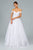 Elizabeth K - GL1820 Glitter Mesh Off Shoulder Sweetheart Ballgown Quinceanera Dresses XS / White
