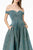 Elizabeth K - GL1827 Glitter Lame Off Shoulder A-Line Gown Prom Dresses