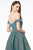Elizabeth K - GL1827 Glitter Lame Off Shoulder A-Line Gown Prom Dresses