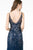 Elizabeth K - GL1844 Illusion Deep V-Neck Glitter Mesh High Slit Gown Evening Dresses
