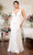 Elizabeth K - GL1903 Embroidered Deep V Neck Trumpet Gown Wedding Dresses