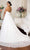 Elizabeth K - GL1904 Deep V Neck Glitter Mesh A-line Gown Wedding Dresses
