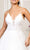 Elizabeth K - GL1904 Deep V Neck Glitter Mesh A-line Gown Wedding Dresses