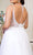 Elizabeth K - GL1907 V-Neck Embroidered Sheer Bodice Slit Wedding Gown Wedding Dresses
