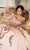 Elizabeth K - GL1914 Strapless Sequined Tiered Tail Ballgown Quinceanera Dresses
