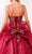 Elizabeth K - GL1927 Glitter Bow-Ornate Draped Ballgown Special Occasion Dresses