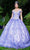 Elizabeth K - GL1928 Jewel Beaded Glitter Print Mesh Ballgown Quinceanera Dresses