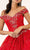 Elizabeth K - GL1928 Jewel Beaded Glitter Print Mesh Ballgown Quinceanera Dresses