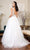 Elizabeth K - GL1950 Plunging Neck Floral Long Gown Wedding Dresses