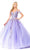 Elizabeth K - GL1969 Sequined Cold Shoulder Ballgown Special Occasion Dresses XS / Lilac