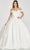 Elizabeth K GL1971 - Floral Applique Prom Ballgown Special Occasion Dress XS / Off.Wht