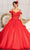 Elizabeth K GL1988 - Sweetheart Floral Prom Ballgown Special Occasion Dress XS / Red