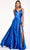 Elizabeth K GL1991 - Strappy High Slit Satin Prom Dress Special Occasion Dress