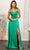 Elizabeth K GL1993 - Spaghetti Strap V-Neck Prom Dress with Slit Special Occasion Dress XS / Emerald Green