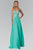 Elizabeth K - GL2036 Strapless Ornate Paisley Chiffon Gown Special Occasion Dress XS / Tiffany
