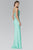 Elizabeth K - GL2052 Sheer Lace Applique Sheath Gown Special Occasion Dress