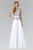 Elizabeth K - GL2056 Jewel Illusion Embellished Gown Special Occasion Dress XS / White