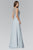 Elizabeth K - GL2085 Sequined Illusion Bateau Neck A-Line Dress Special Occasion Dress