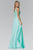 Elizabeth K - GL2115 Beaded V-Neck A-Line Dress Special Occasion Dress XS / Tiffany